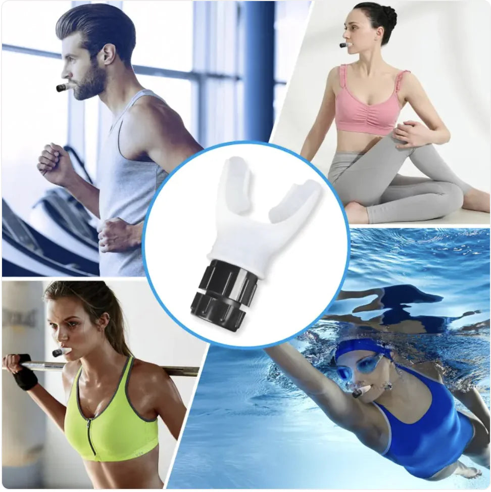 Adjustable Portable Breath Trainer for Muscle Strength and Fitness Training