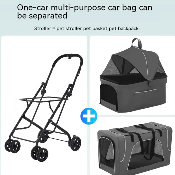 Small Dog Lightweight Folding Cat Dog Trolley