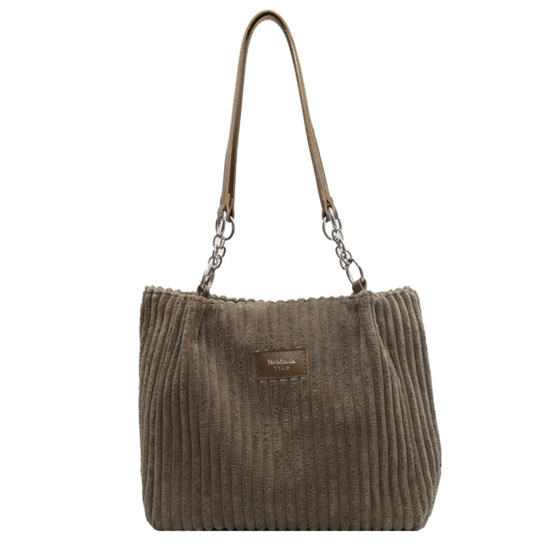 Retro Corduroy Shoulder Bag