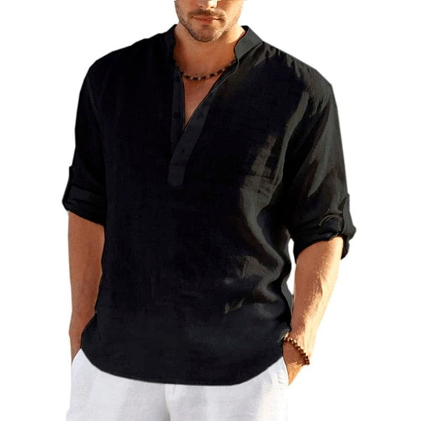 Casual Linen Shirt Short Sleeve