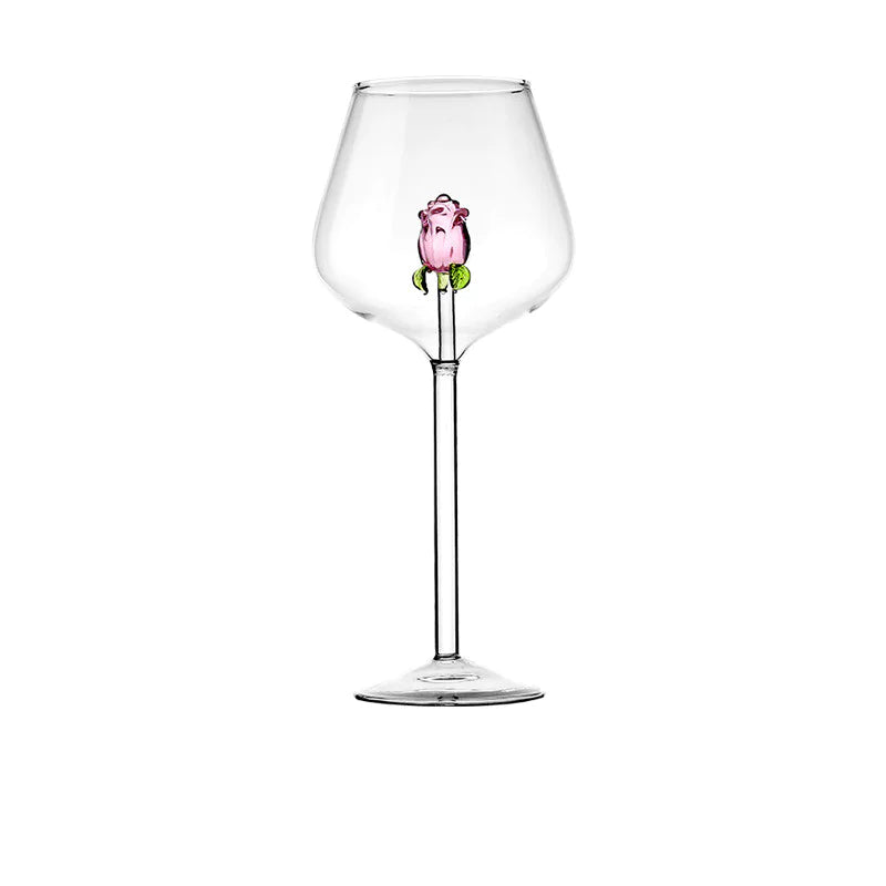 Rose Wine Glass