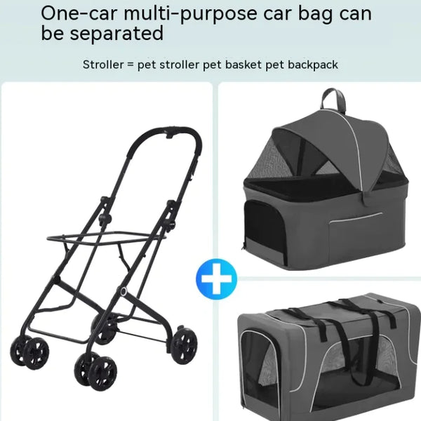 Small Dog Lightweight Folding Cat Dog Trolley