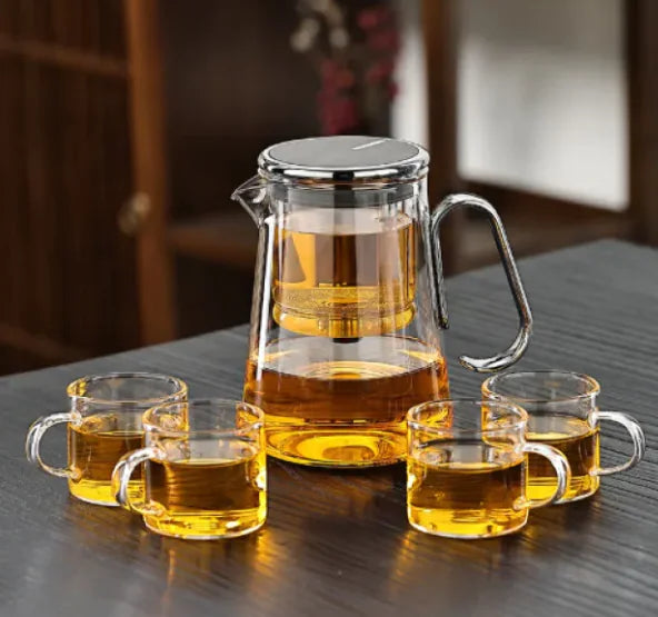 Full Glass Liner Magnetic Tea Set