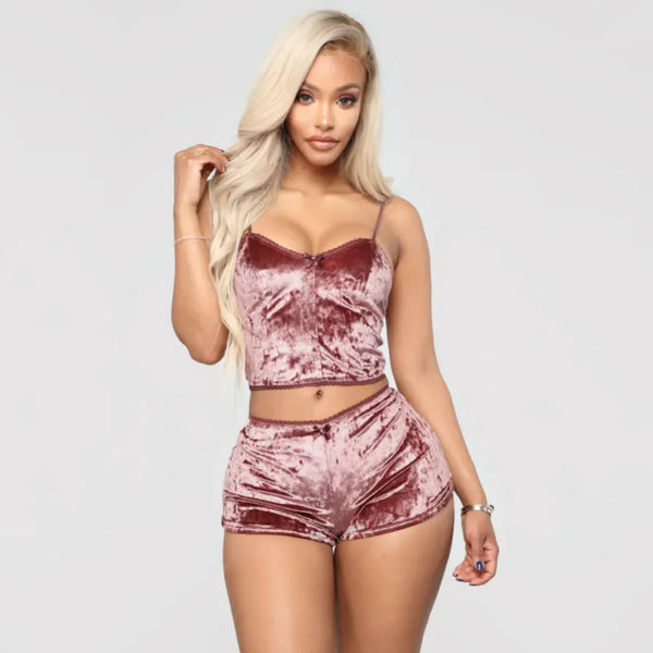 Velvet Lace Two-Piece Set