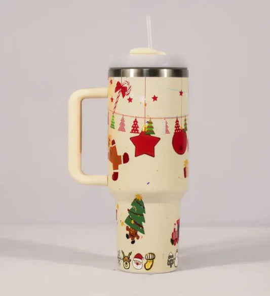 Christmas Pattern Coffee Cup With Handle