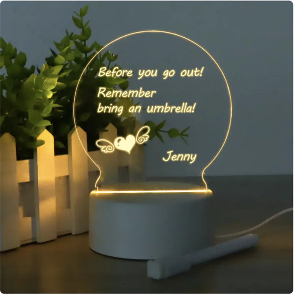 USB Desktop Night Light – Luminous Writing Board