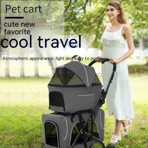 Small Dog Lightweight Folding Cat Dog Trolley