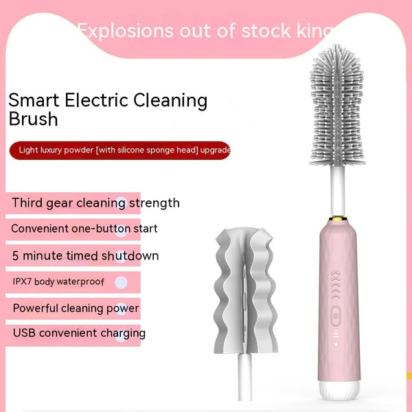 Electric Baby Bottle Brush with Sponge Head