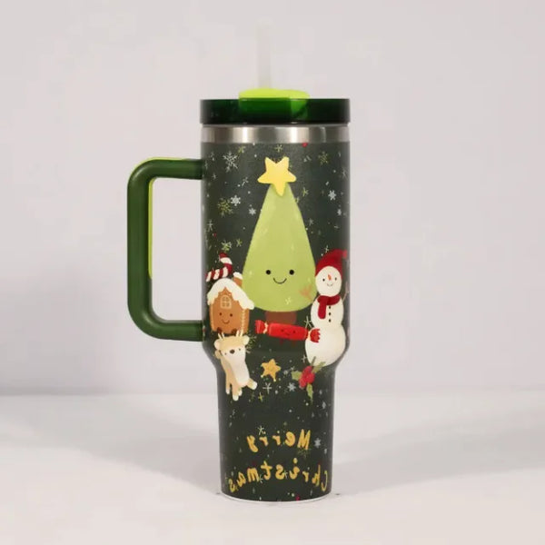 Christmas Pattern Coffee Cup With Handle