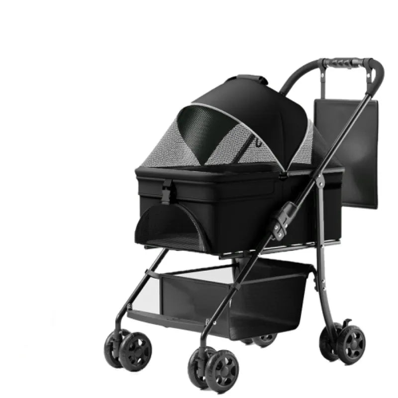 Four-wheeled Rotating Dog Stroller