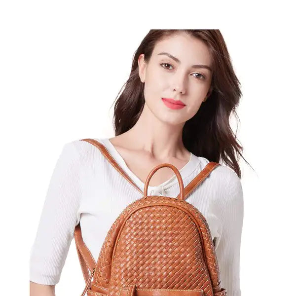 Woven Backpack Purse