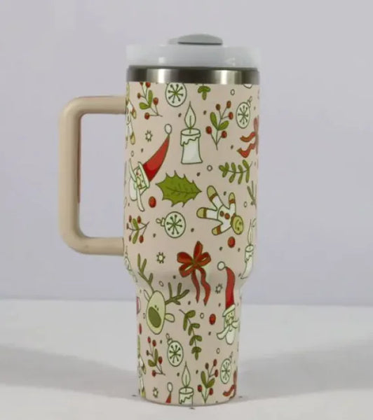 Christmas Pattern Coffee Cup With Handle