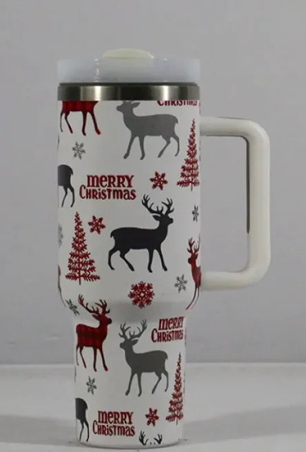 Christmas Pattern Coffee Cup With Handle