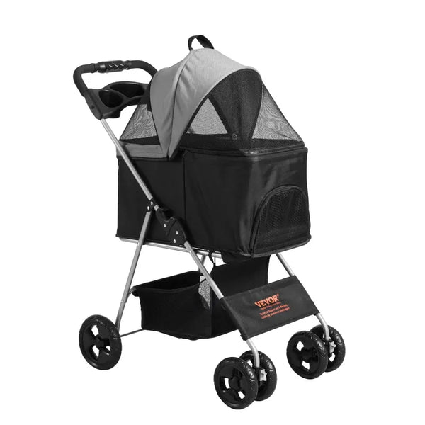 Four-wheeled Rotating Dog Stroller