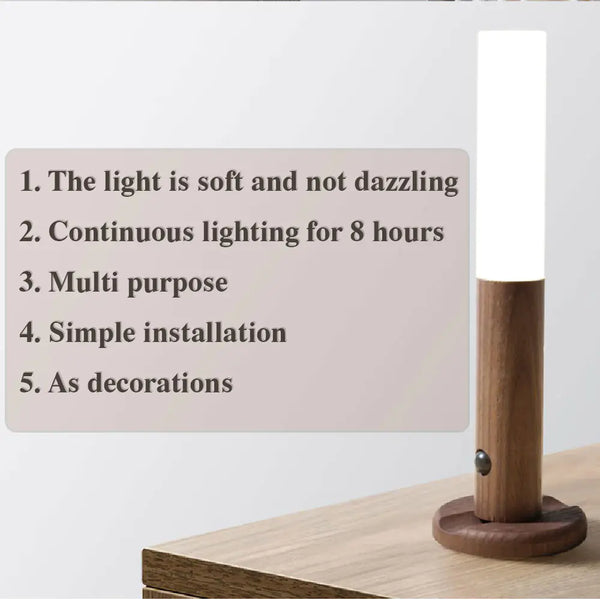 Wireless Wood Stick Night Light