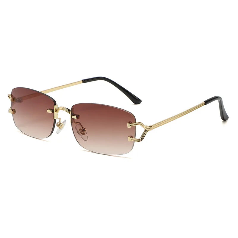 New Rimless Diamond Cut Sunglasses