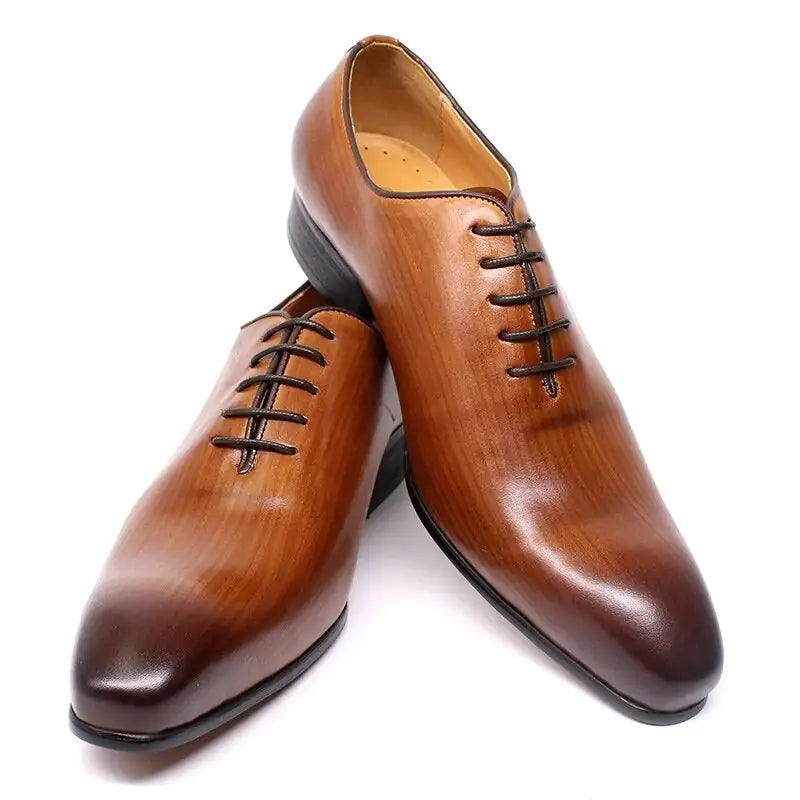 Men's Elegant Leather Oxford Dress Shoes