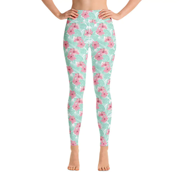 Women's Tropical Island Floral Yoga Leggings