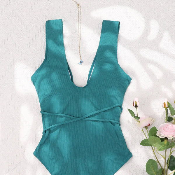 Hollow One-Piece Swimwear