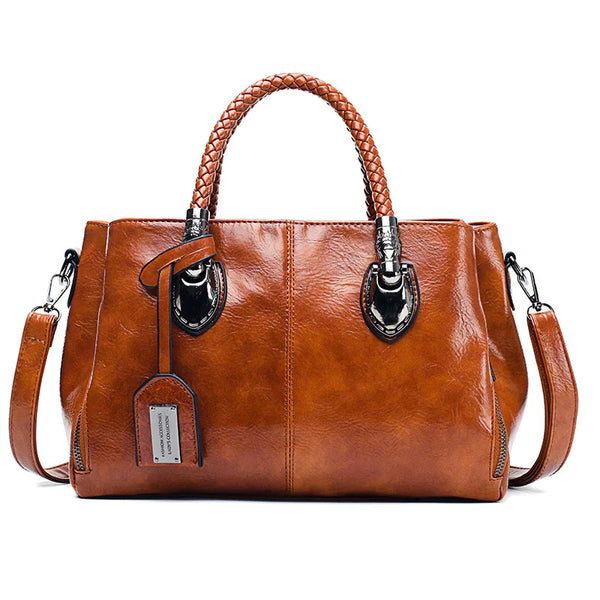 Soft Leather Boston Shoulder Bag