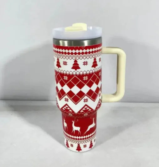 Christmas Pattern Coffee Cup With Handle