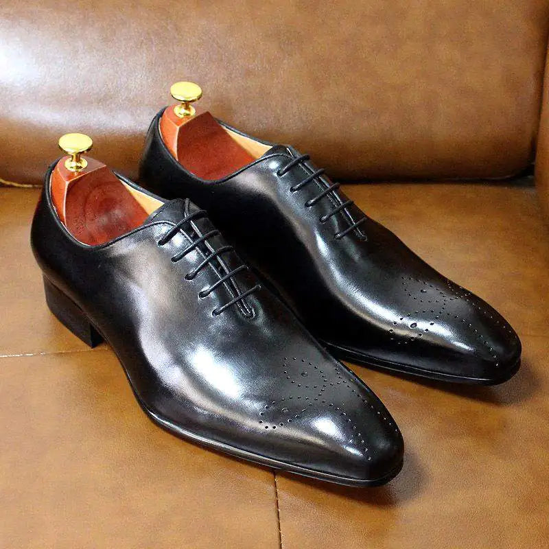 Men's Elegant Leather Oxford Dress Shoes