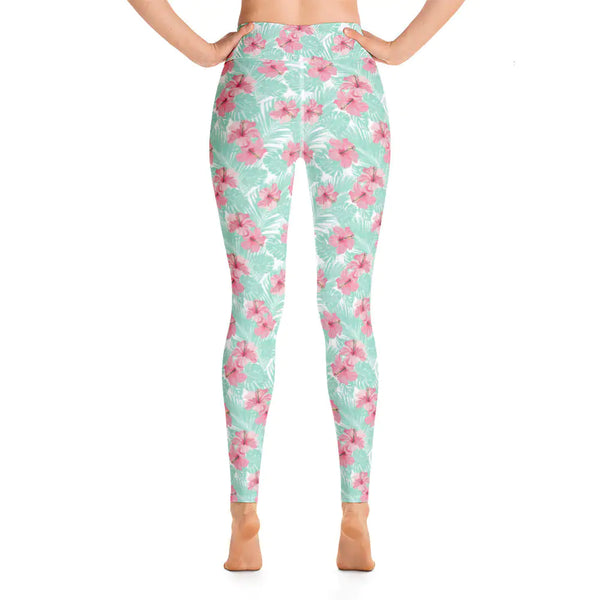 Women's Tropical Island Floral Yoga Leggings