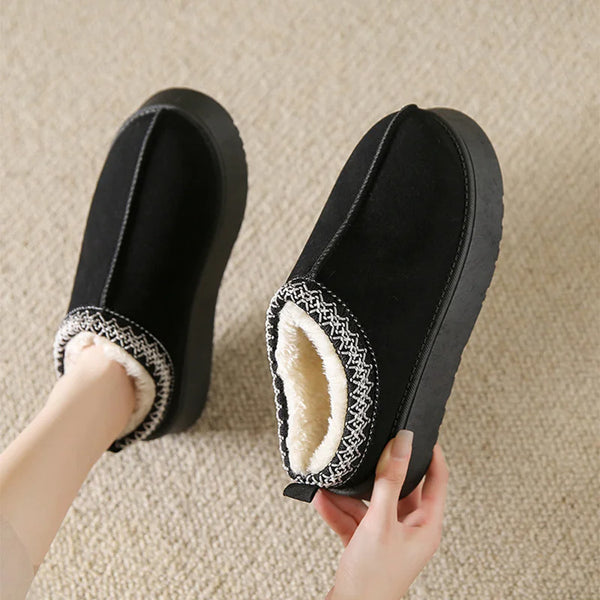 Women's Plush Fleece Ankle Slippers