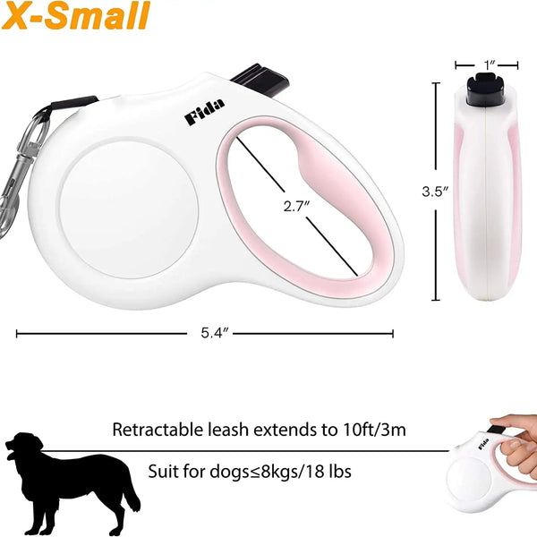 Retractable Dog Leash with Dispenser and Poop Bags