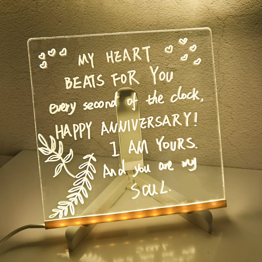 Creative Message Board Lamp