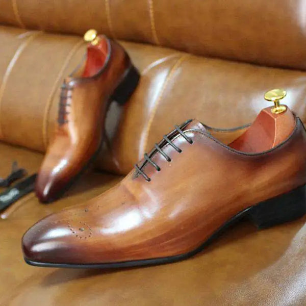 Men's Elegant Leather Oxford Dress Shoes