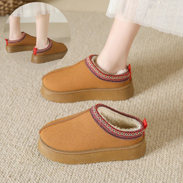 Women's Plush Fleece Ankle Slippers