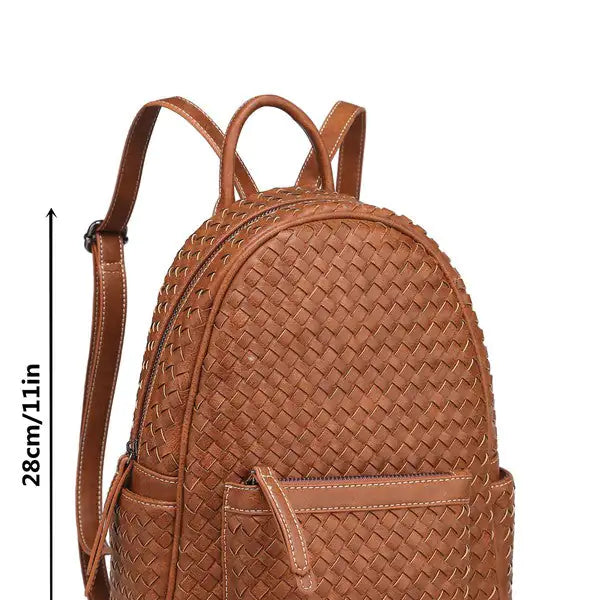 Woven Backpack Purse