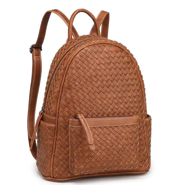 Woven Backpack Purse