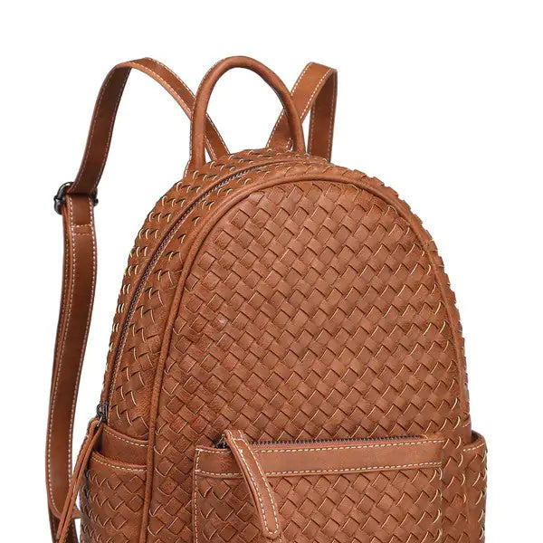 Woven Backpack Purse