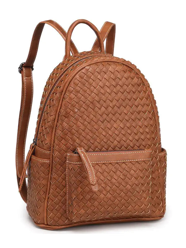 Woven Backpack Purse