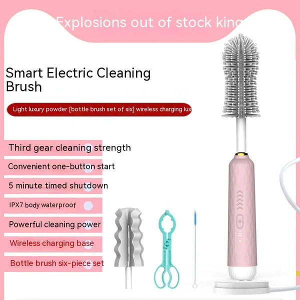 Electric Baby Bottle Brush with Sponge Head