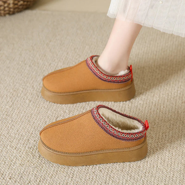 Women's Plush Fleece Ankle Slippers