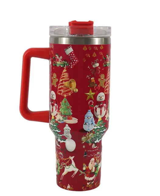 Christmas Pattern Coffee Cup With Handle