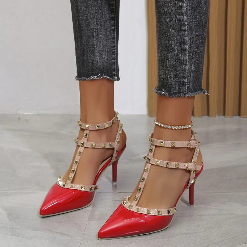 Rivets High-heeled Shoes