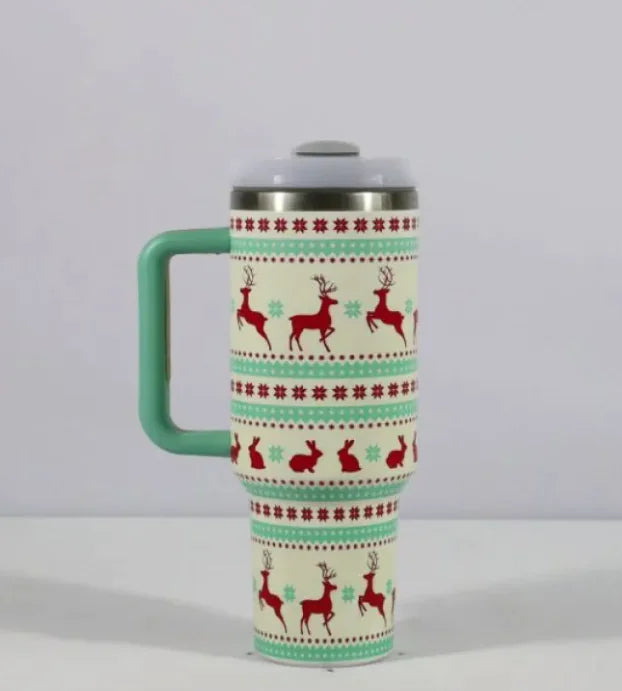 Christmas Pattern Coffee Cup With Handle