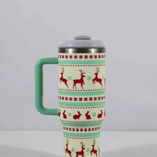 Christmas Pattern Coffee Cup With Handle