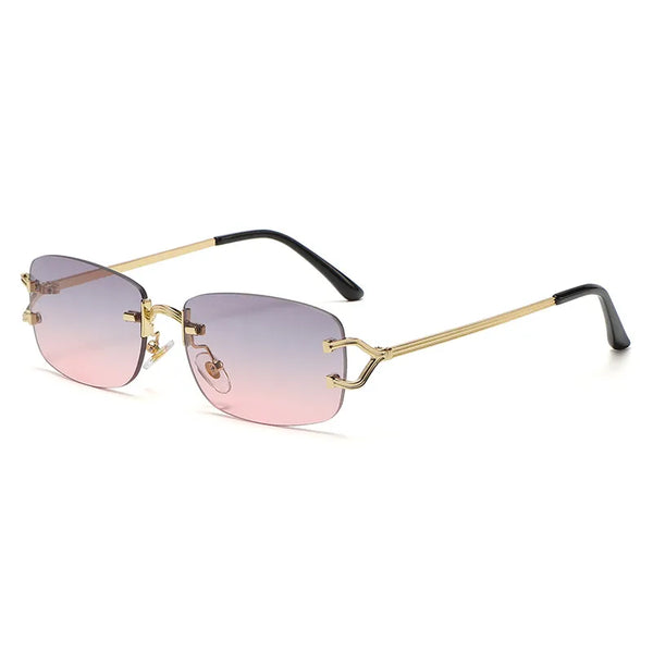 New Rimless Diamond Cut Sunglasses