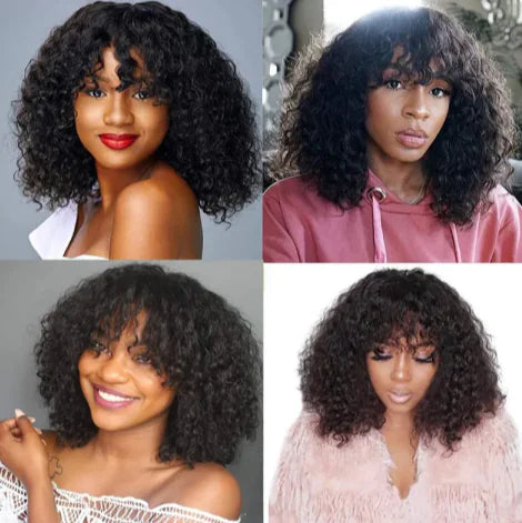 Curly Human Hair Wigs Brazilian Kinky