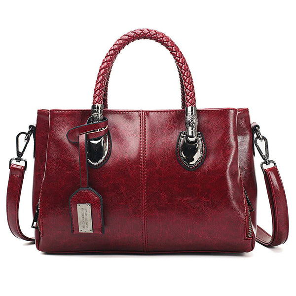 Soft Leather Boston Shoulder Bag